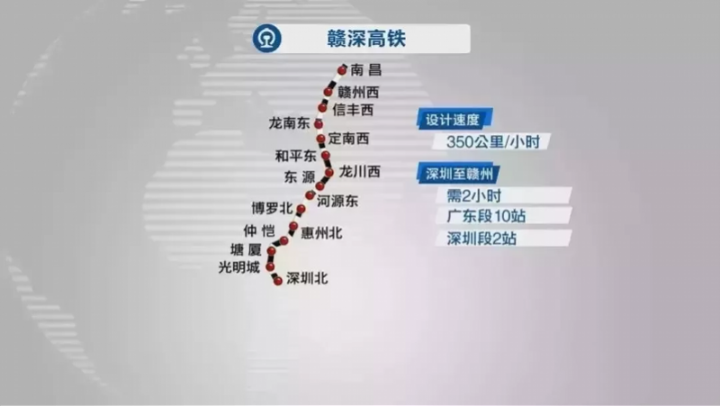 深圳24小时 "八纵八横"高速铁路网的重要组成部分,规划网中京港高铁最