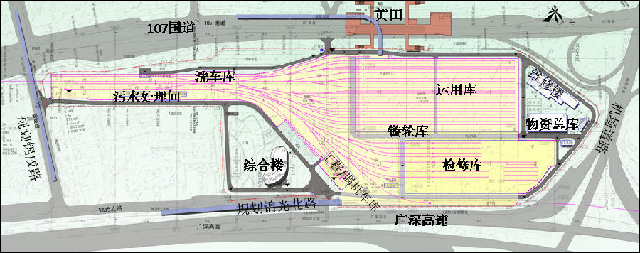 深圳地铁12号线机场东车辆段揭开神秘面纱