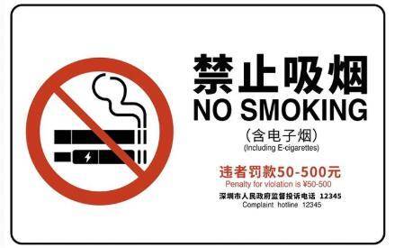 升级版禁烟标志。