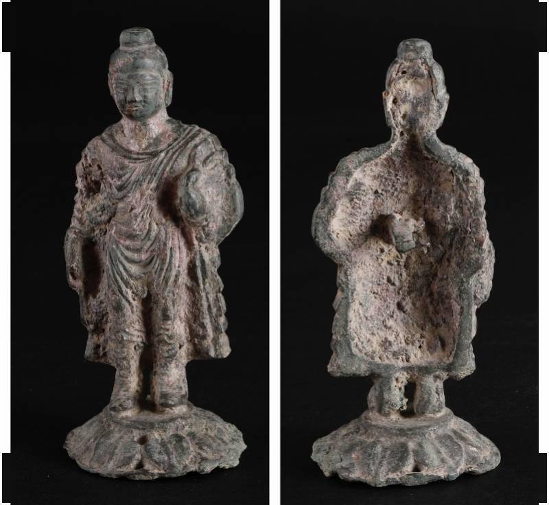 陕西咸阳出土中国最早金铜佛像！系东汉晚期遗物，为本地制作