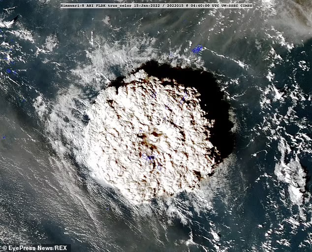 nasa湯加火山噴發威力高至廣島原子彈的2000倍