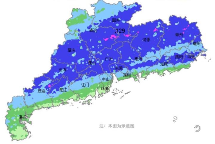 6日夜间到7日广东有大雨